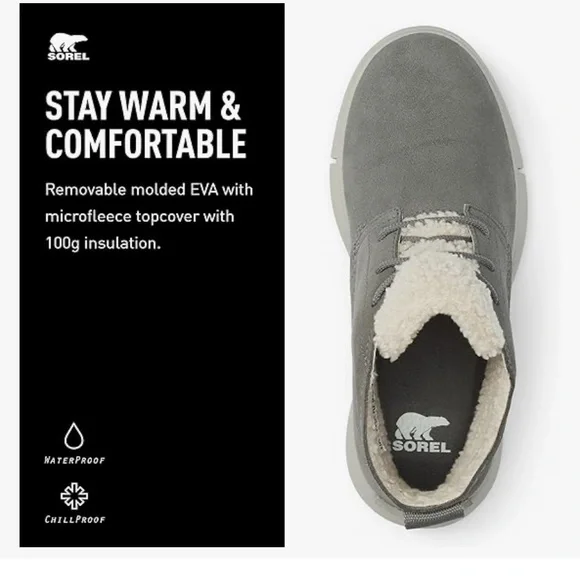 Sorel Explorer Next Drift Boots for Ladies Gray - size 9.5 - Picture 3 of 9